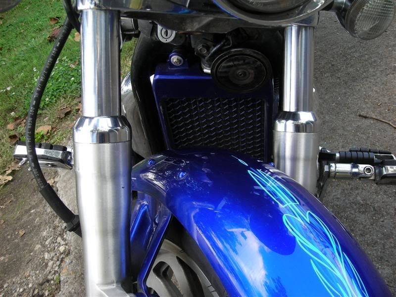 Neck bearing install fight and HD fork slider cap install Honda VTX