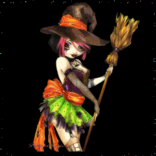 witchcuteashell.gif cute witch image by gwendolyne_images