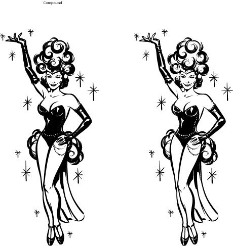 Las Vegas Showgirls Clip Art