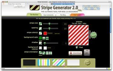 نمایی از سایت جهت ساخت خطوط استریپت و موازی | Create free stripes
