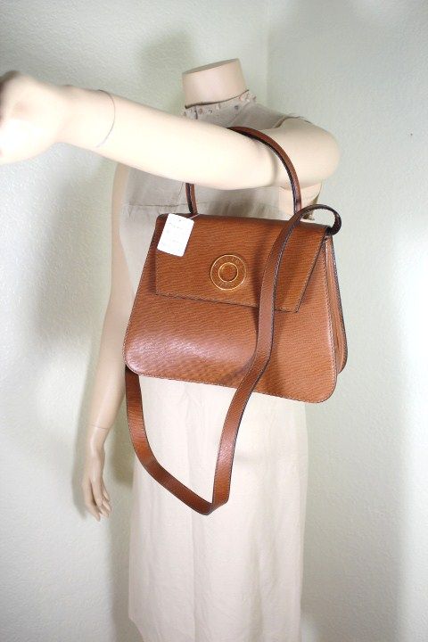 Vintage Celine Paris Brown Leather Tote Handbag Sling Bag Italy | eBay  