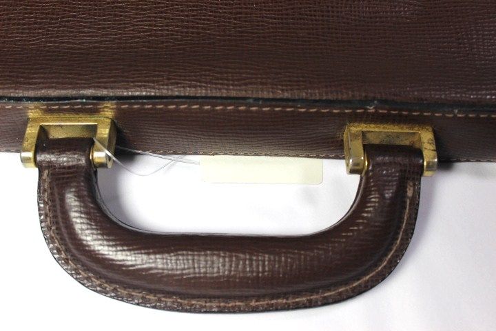 Vintage YSL Yves Saint Laurent Dark Brown Leather Briefcase ...  