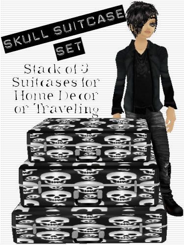 Skull Suitcase Set