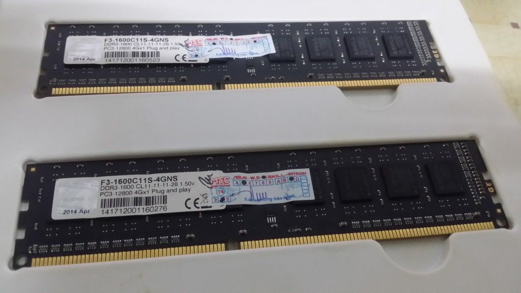 [HCM] Bán Cặp DDR3 2x4GB Gskill bus 1600, MB Asus P8H67