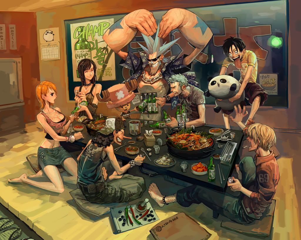 One Piece Out to Dinner Wallpaper