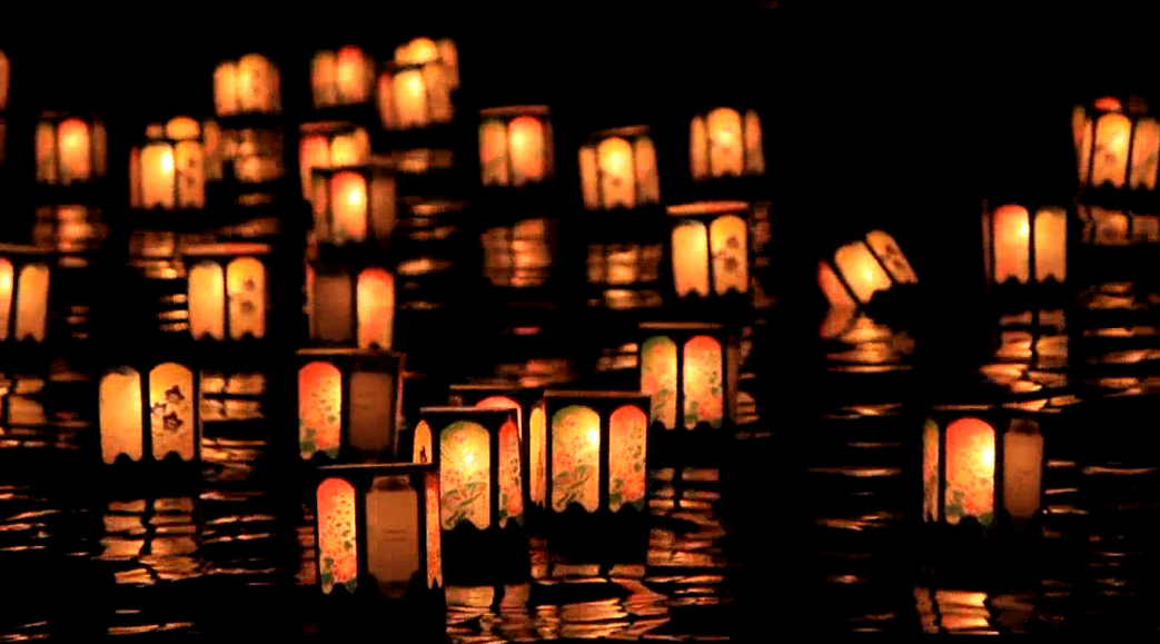 toro,nagashi,japanese,floating,lanterns,obon,bon,festival