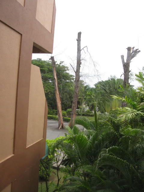 outside the hotel room?