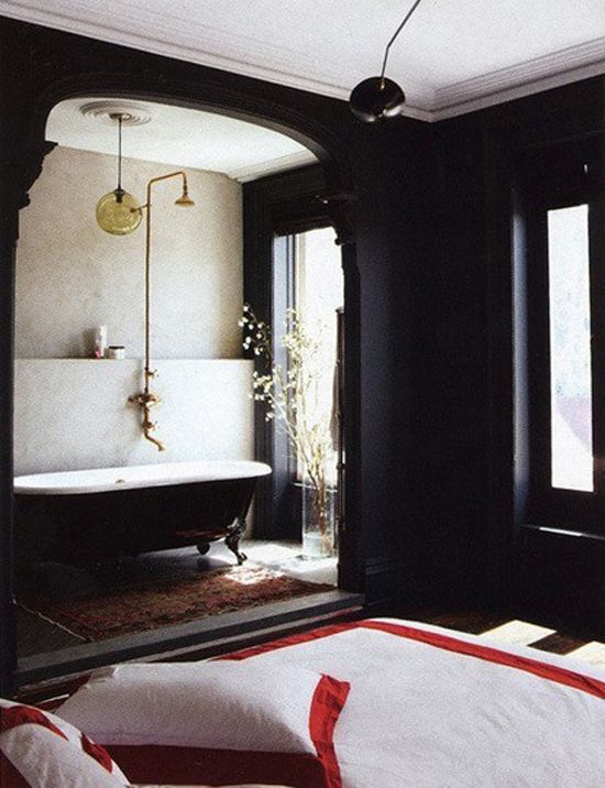 Little Green Notebook: Black Walls in Our Bedroom