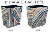 DIY Agate Trash Bin