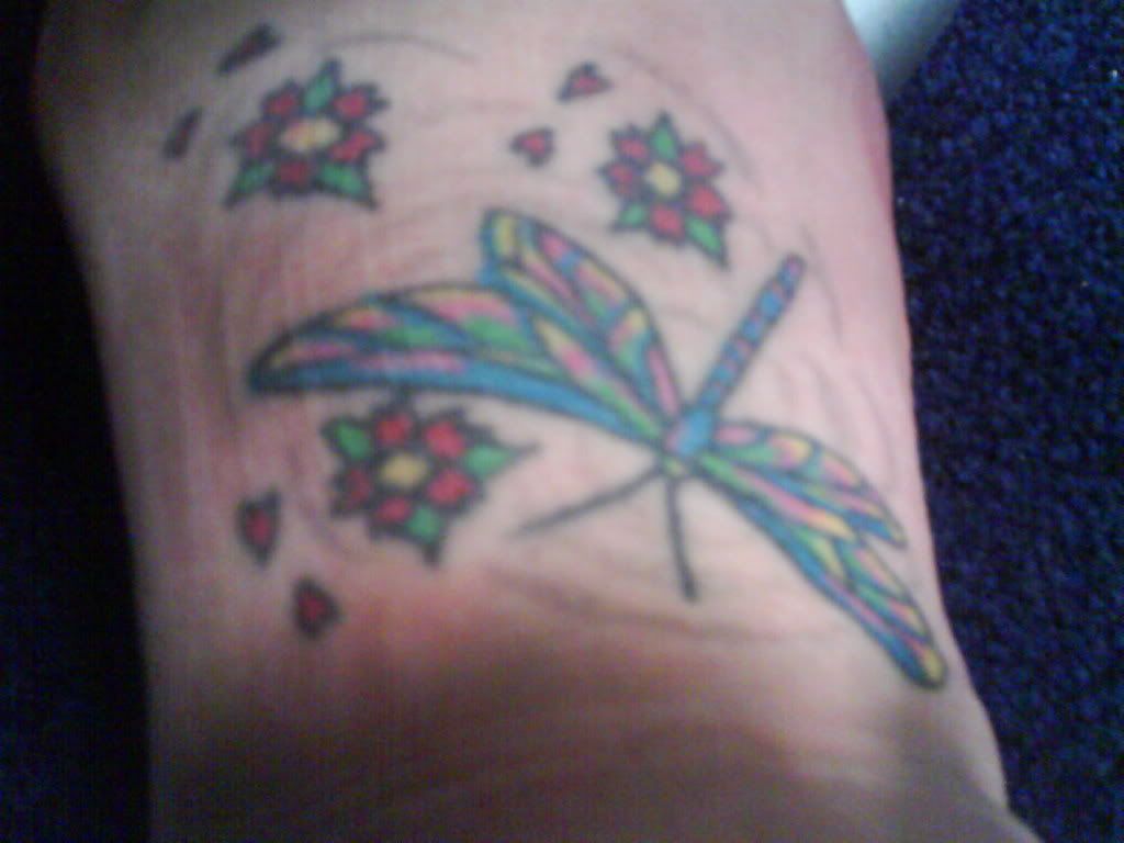 Dragonflies+tattoos+on+foot