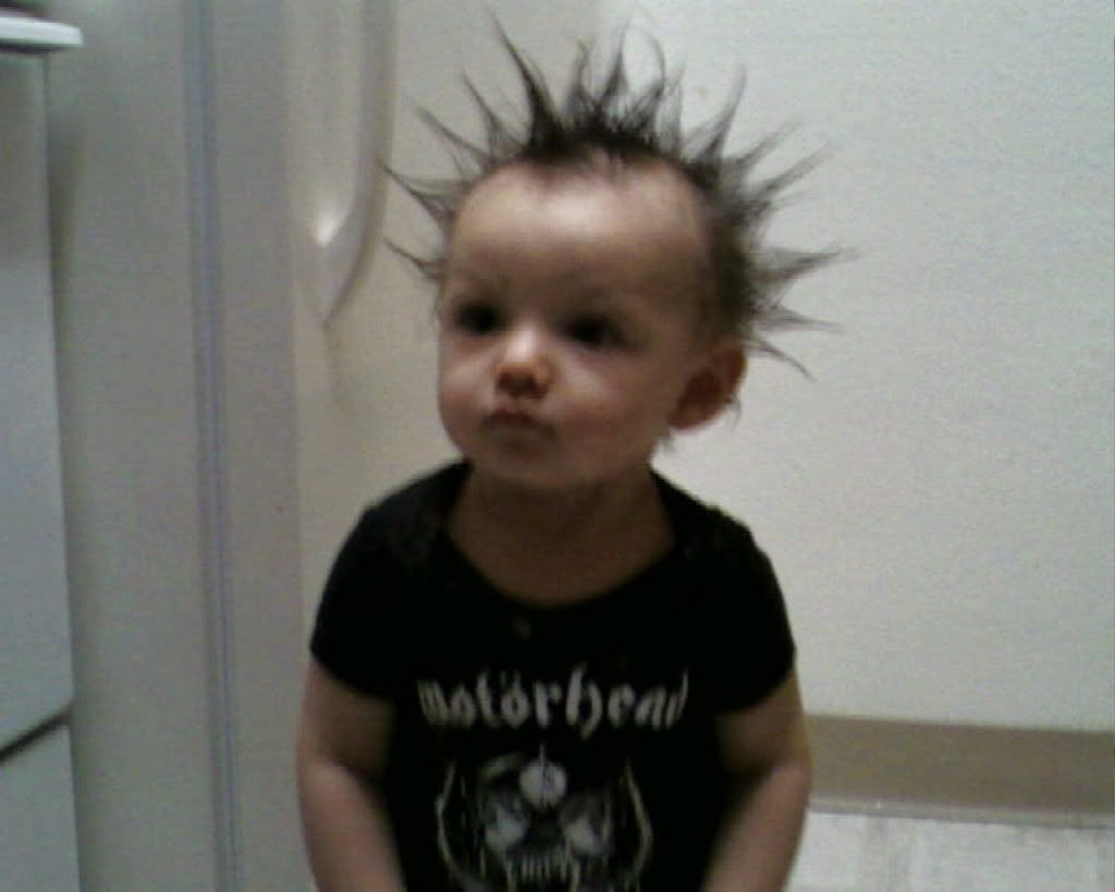 punks hair style :Baby kids Punks hairstyle celebrity
