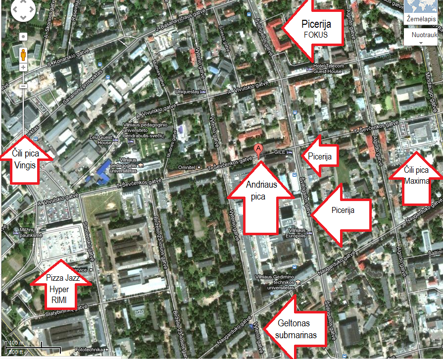 Konkurencinė aplinka. Aš tokioje vietoje picerijos nebūčiau drįsęs atidaryti. http://i224.photobucket.com/albums/dd115/zeppelinus/andriaus_pica.png