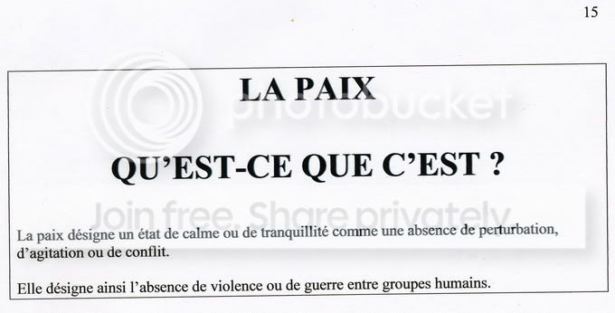 LA PAIX QU'EST