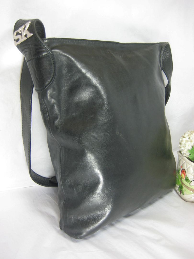 Stephane Kelian France Black Leather Shoulder Bag  