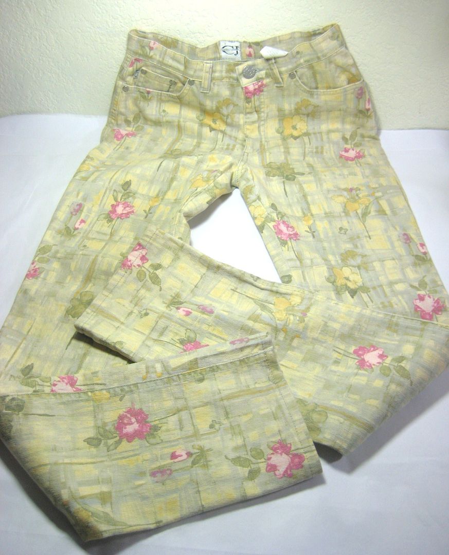 Just Cavalli Floral Denim Jeans sz. 26 27 28 Skinny Med  