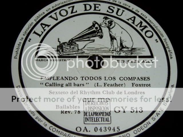 JAZZ 78 rpm RECORD Spain SEXTETO RHYTHM CLUB DE LONDRES  