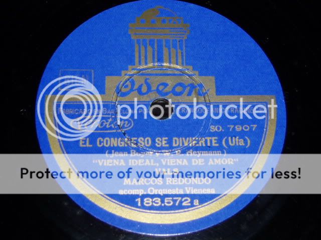 SPAIN 78 rpm RECORD Odeon CARMENCITA AUBERT / REDONDO  