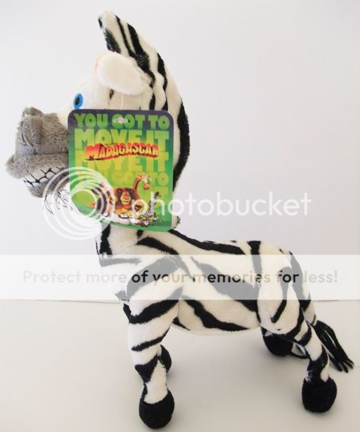 Rare Madagascar Marty Zebra 10 Plush Toy ~ New  