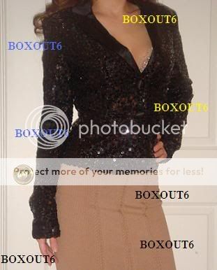 Bebe Black Solid Sequined Jacket Dress XS  