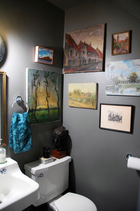 bathroom with benjamin moore chelsea gray walls