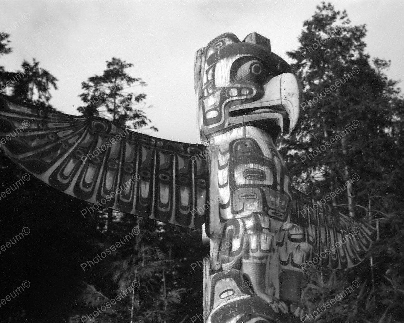 Totem Pole Vintage 8x10 Reprint Of Old Photo 1 – Photoseeum
