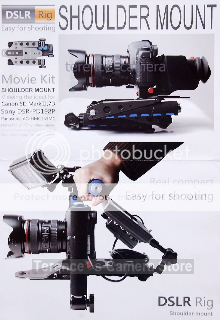 DSLR Rig Shoulder Mount for Canon 5D Mark II 7D 60D T3i